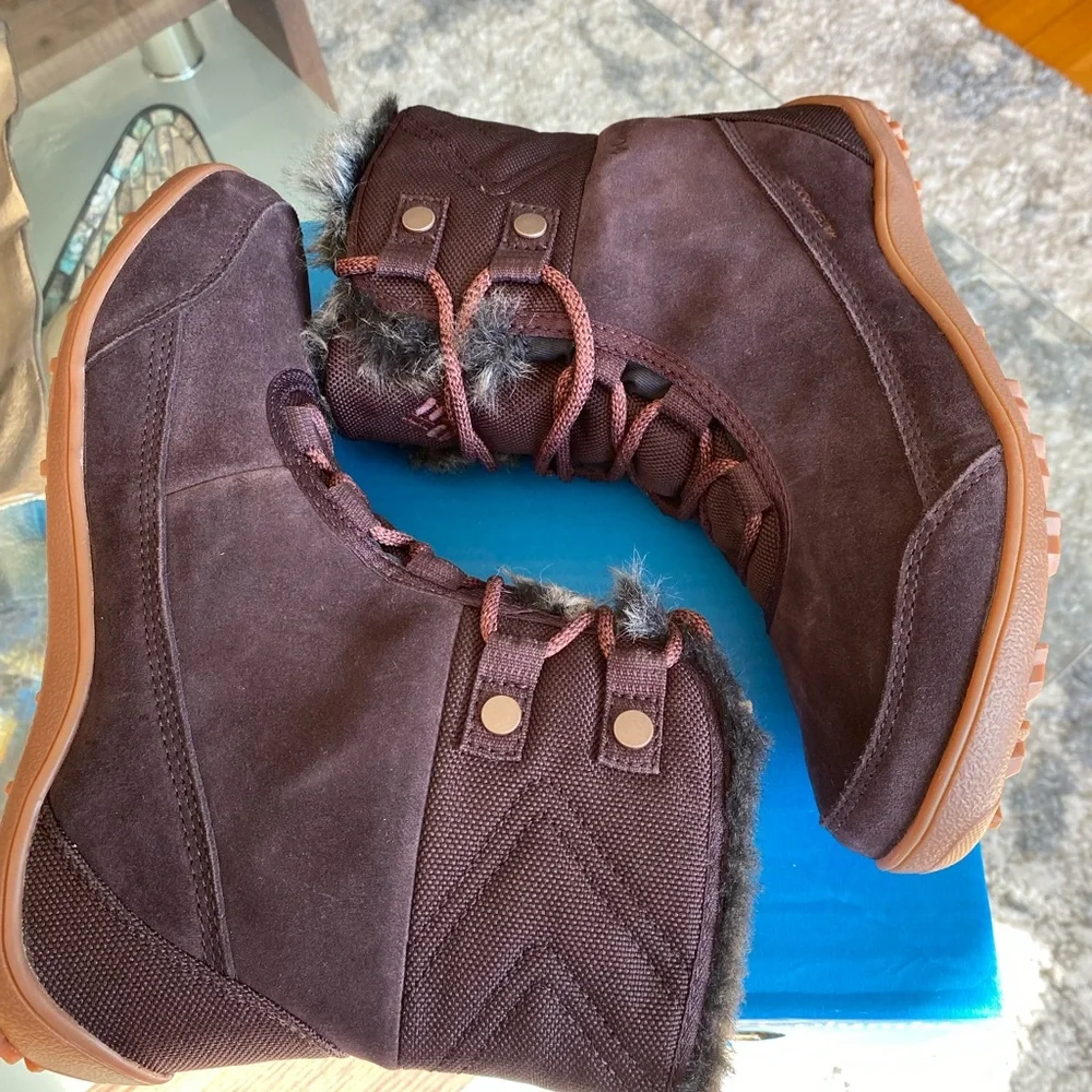 Columbia Minx Shorty Suede Winter Boots with Faux Fur (Waterproof) - Picture 8 of 10